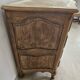Louis XV style curved chest of drawers with 4 drawers in raw solid oak