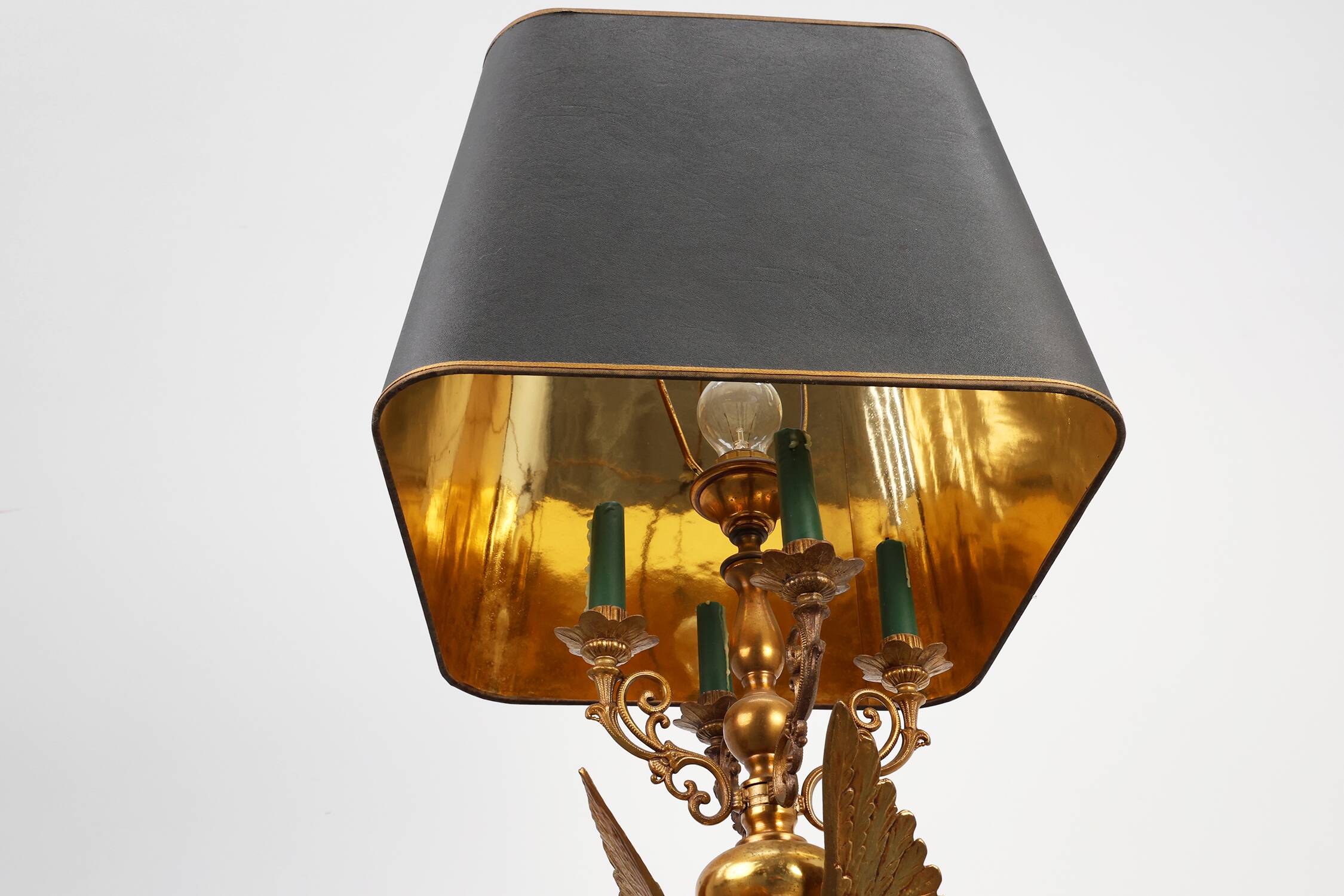Hollywood Regency lamp with Eagle by Deknudt, Belgium ca. 1980