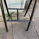 Black metal bar stool