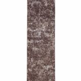 Tapis de course vintage turc en laine douce, gris foncé, 2x10