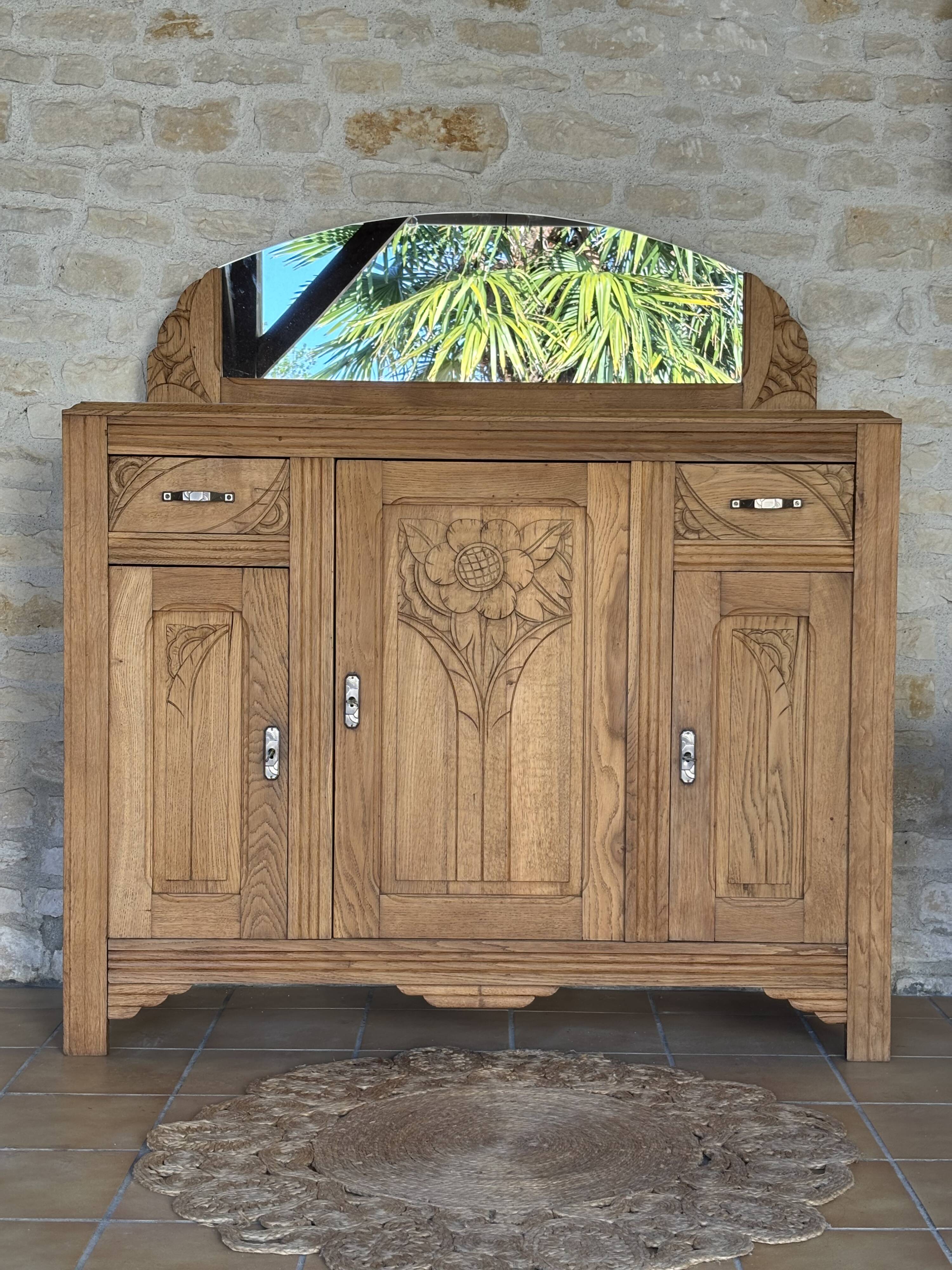 Art Deco sideboard with mirror