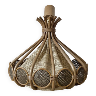 Scandinavian rattan pendant light