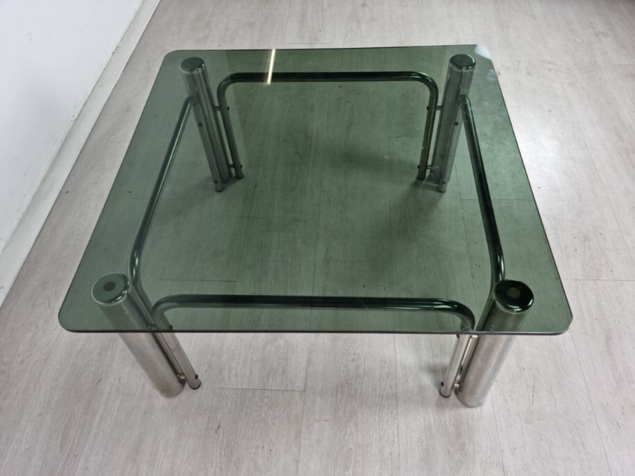 Vintage chrome coffee table