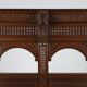 Antique French 18th Century Gothic Style Oak Carved High Back Panel Settle