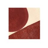 Painting duo - Tea and Infini - abstract illustration - Dark terracotta - signed eawy