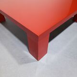Red laquered coffee table