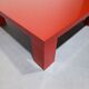 Table basse laquée rouge