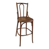 High chair in curved wood - mid. 20th century
