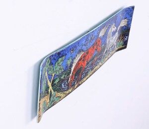 Vintage Libertas ceramic wall plaque, San Marino 1950s