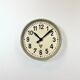 Grey Industrial Factory Wall Clock from Pragotron, 1950s