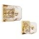 Pair of glass and brass wall lamps by Glashutte Limburg