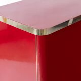 Red lacquered Bauhaus sideboard, 1930s