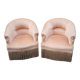 Pair toad armchairs