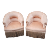 Pair toad armchairs