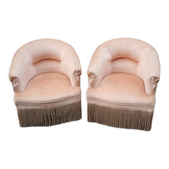 Pair toad armchairs
