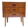 Petite commode danoise à 3 tiroirs en teck fin