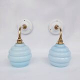 Swan neck and cloud glass wall lights