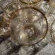 9 art-deco glasses in engraved crystal with gold trim