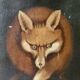 Table, oil on animal canvas, fox