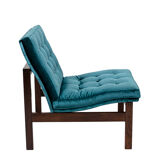 France & Søn, Danish rosewood and blue velvet heater, 1962