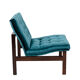 France & Søn, Danish rosewood and blue velvet heater, 1962