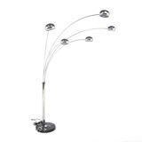 Metal and marble floor lamp, Cottex, Sweden, 1970