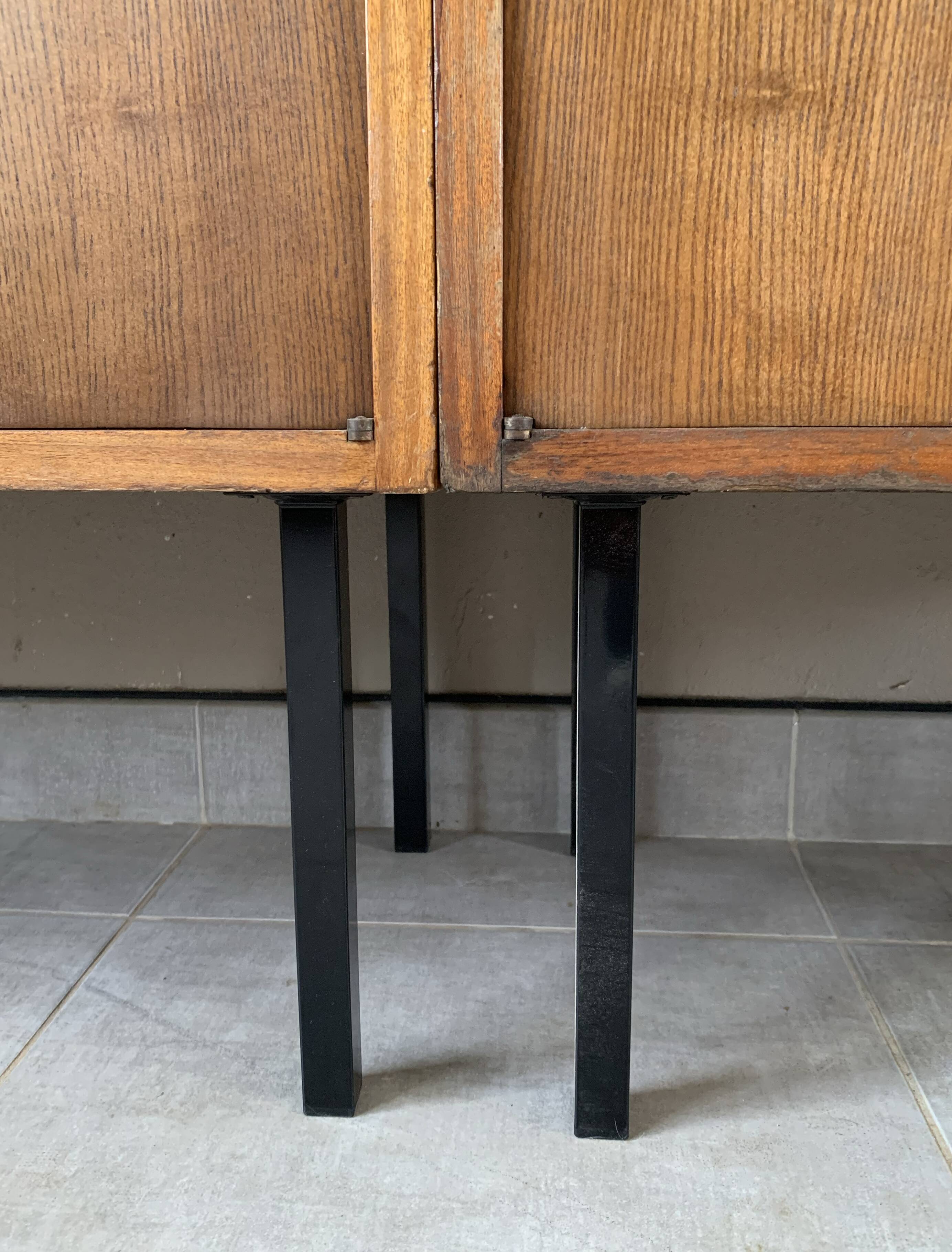 Vintage Scandinavian sideboard 2 modules in oak, 1960s