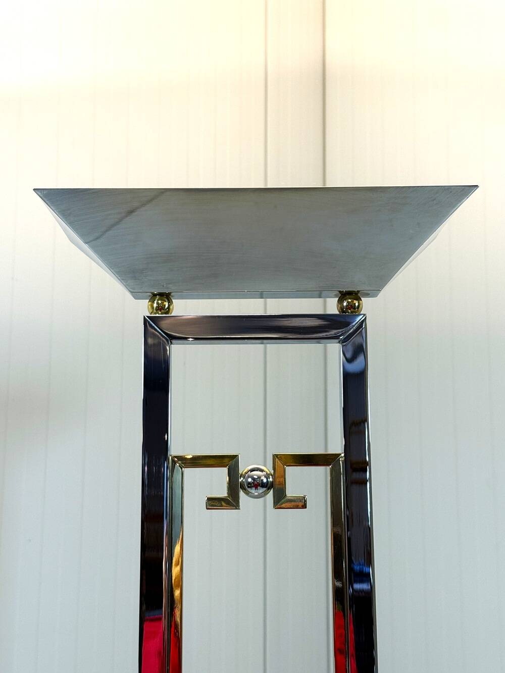 Arte Lumen floor lamps chrome & brass 1970’s, set of 2