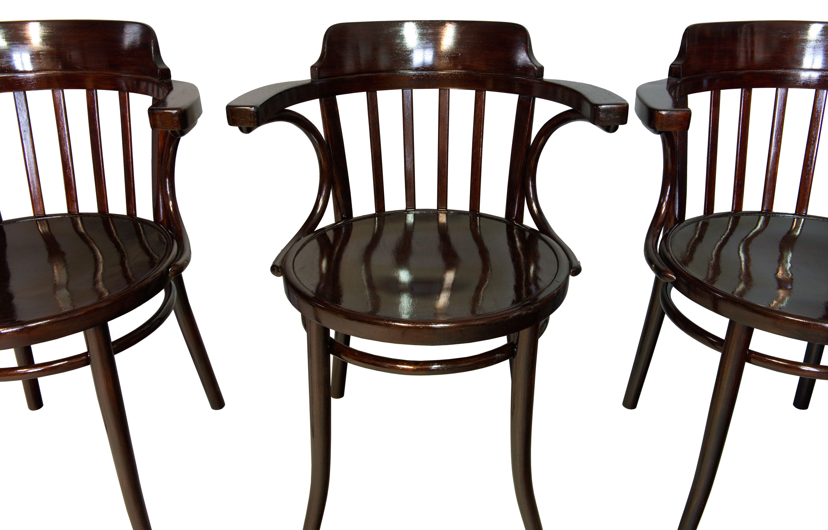 Set of three chairs model no.13 by Thonet 1920