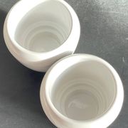 Paire BOUGEOIRS Blanc CERAMIQUE