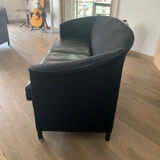 Contemporary leather and fabric sofa. Aura model. Designer Paolo Piva. Constructor Wittmann