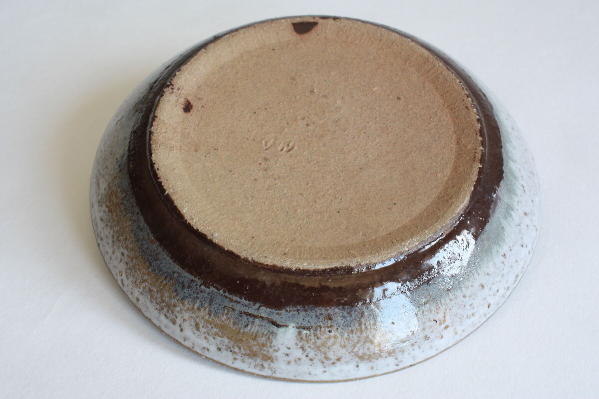 Lavender grey ceramic plate