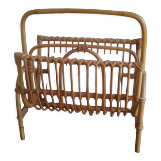 Rattan magazine holders