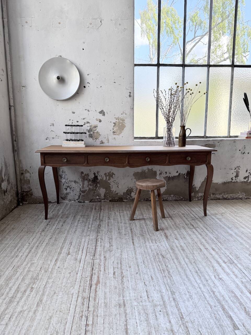 Console bureau en chêne 1960