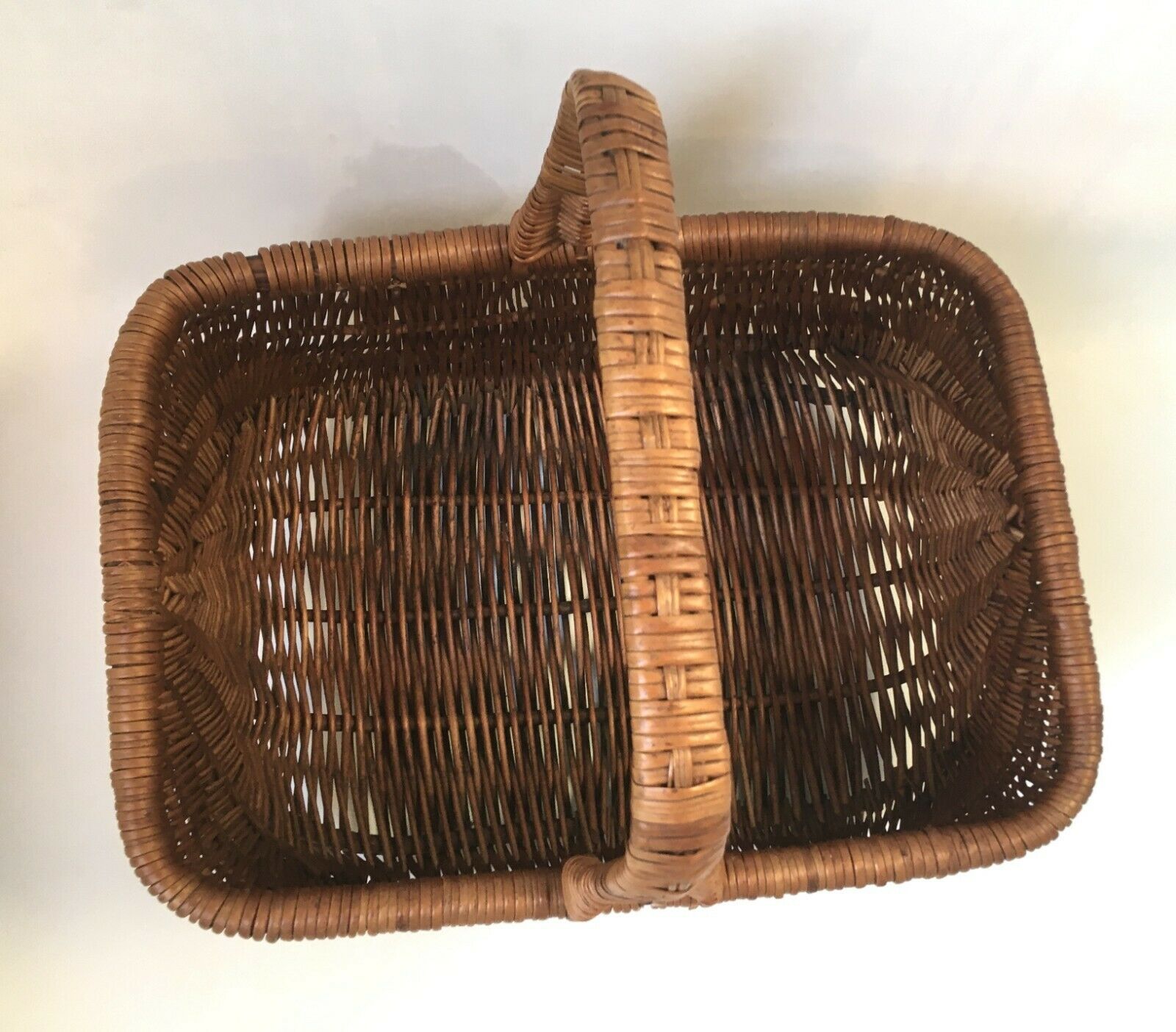 Vintage rattan wicker basket popular mushroom peach mushrooms