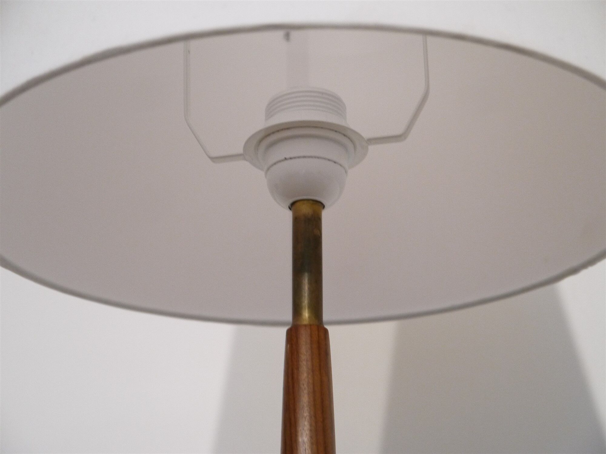 Scandinavian lamppost and teak and brass