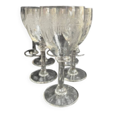 8 Guilloché stemware – Art Nouveau