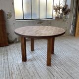 1950s round pine table with extensions