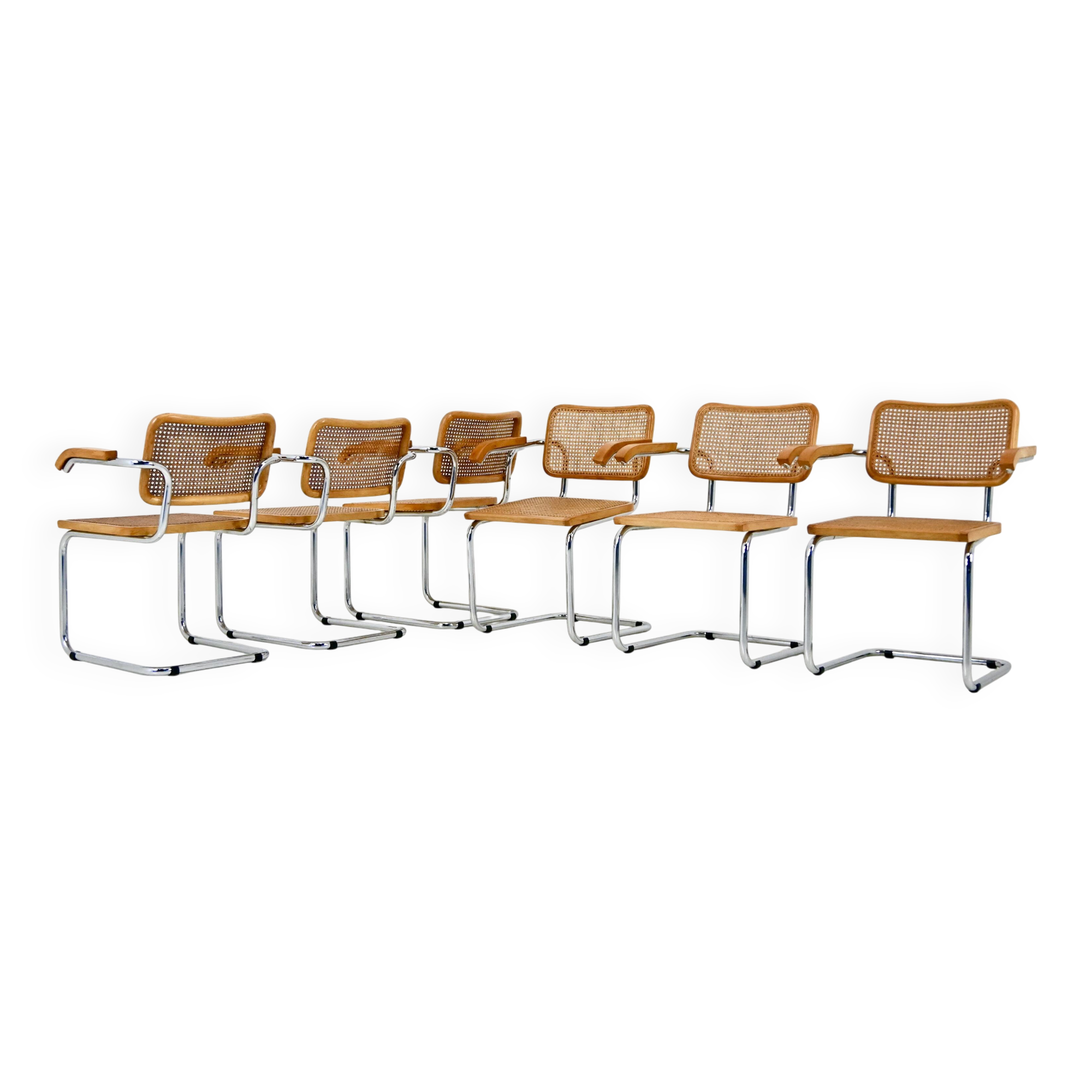 Set of 6 dining chairs Style B32 by Marcel Breuer