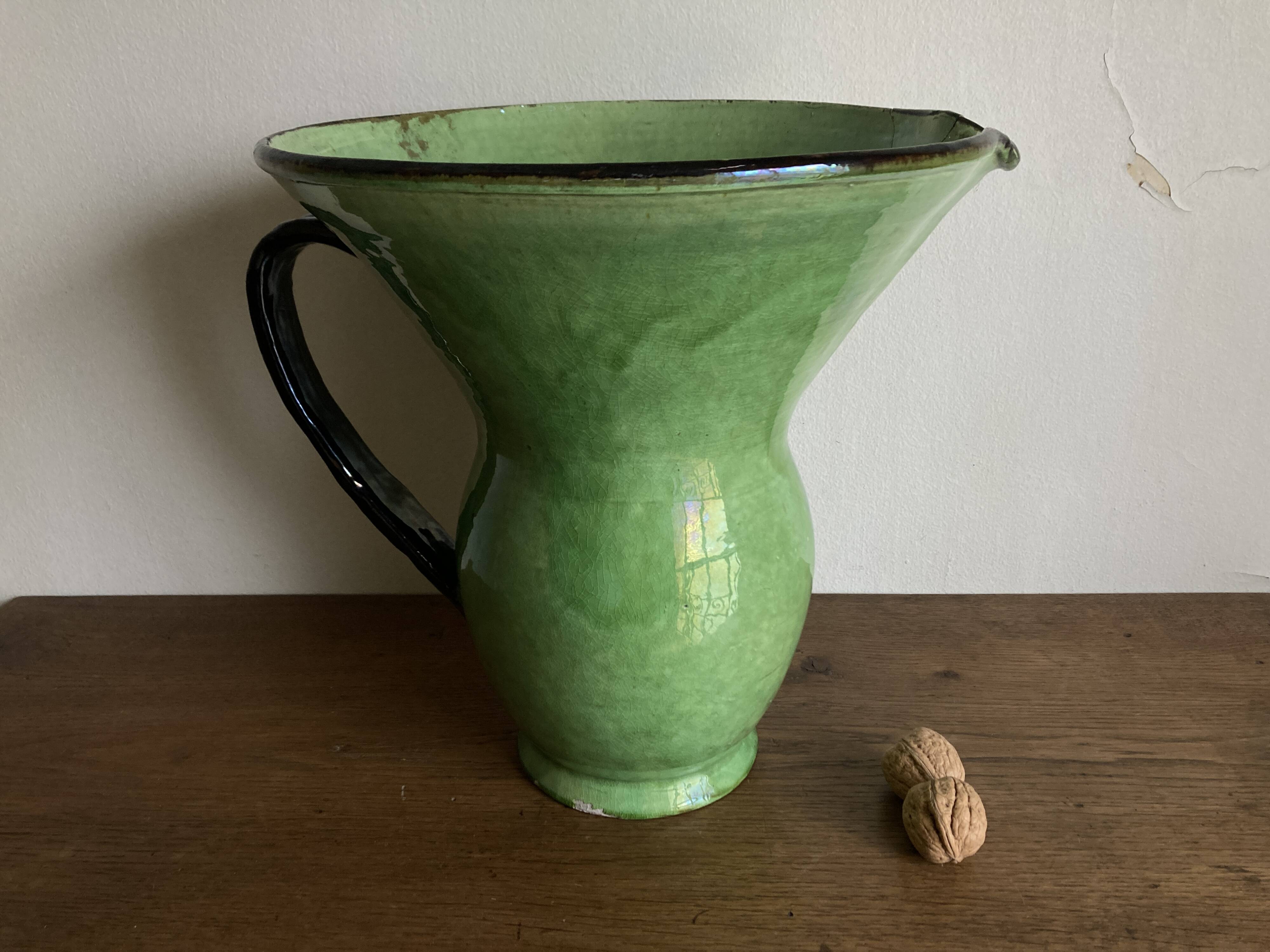 XXXXL glazed earthenware vase by Etienne Noel in Dieulefit, 1950