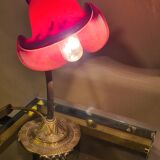 Artdeco brass lamp with pretty antique tulip 25x20