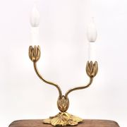 Lampe Nénuphar en bronze de Lucien Gau, années 90