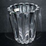 Villeroy & Boch vintage vase in ribbed molded crystal signed