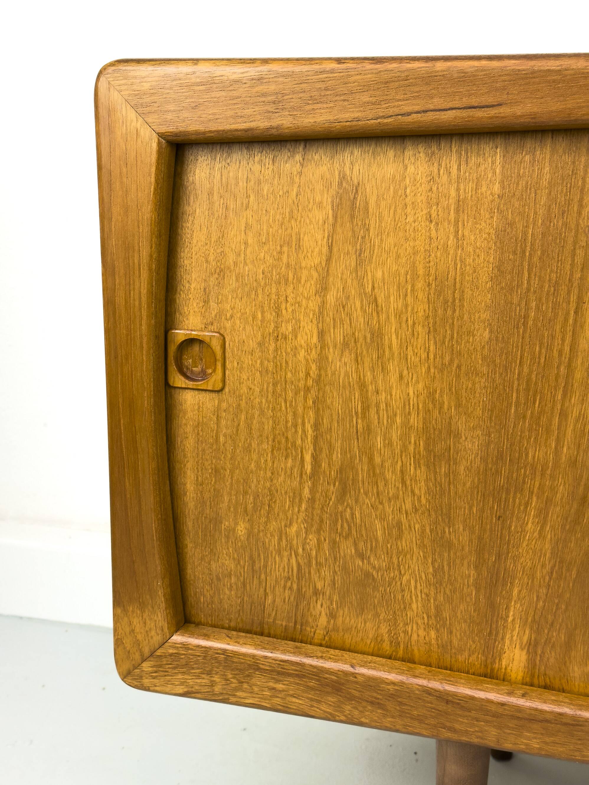 Vintage Teak Sideboard with Drawers and Sliding Doors, 1960s