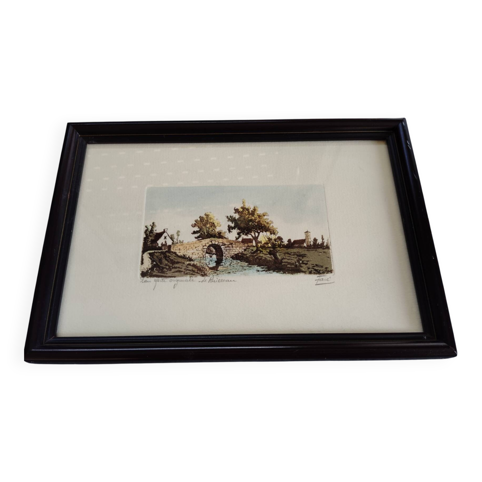 Framed watercolour