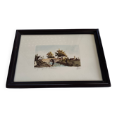 Framed watercolour