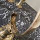Gold-plated brass candlestick