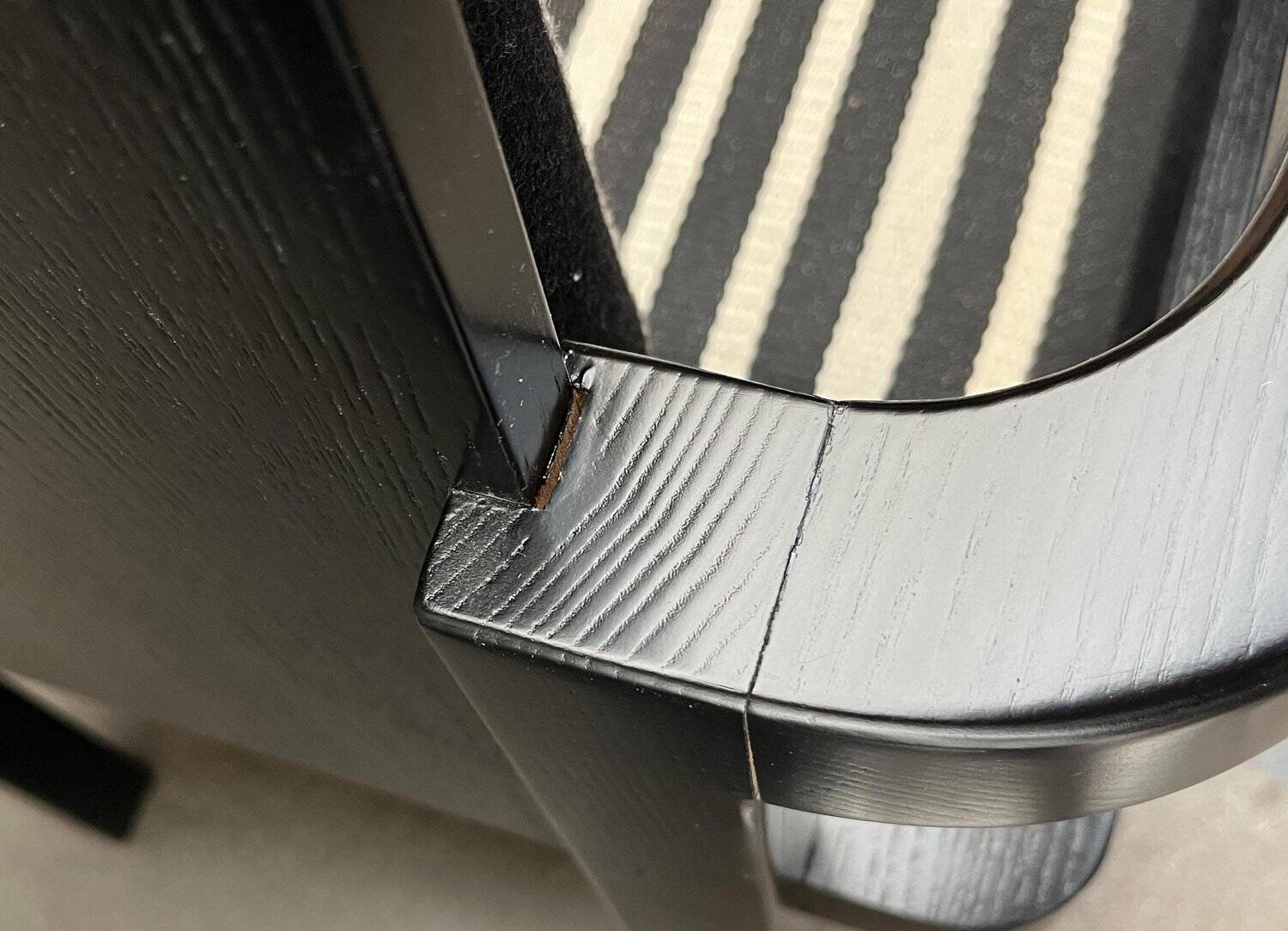 German armchair model D51 Fagus with Bauhaus pattern cushion by Walter Gropius for Tecta