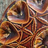 Vintage French oyster tray in Majolica from Vallauris