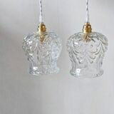 Lot de deux suspensions vintage